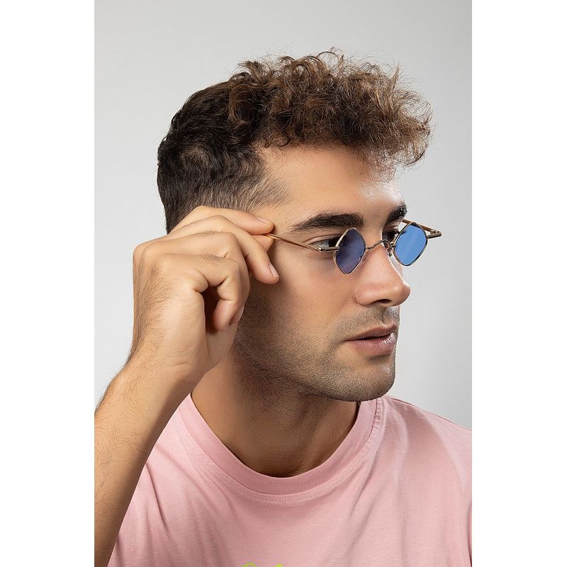 Fashion, accesorii si bijuterii - Barbati - Accesorii barbati - Ochelari de soare barbati - Ochelari de soare bărbați Jumeon, sticlă, 49 mm, argintiu/albastru, 761WNA1580 - Infinity.ro