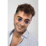 Fashion, accesorii si bijuterii - Barbati - Accesorii barbati - Ochelari de soare barbati - Ochelari de soare bărbați Jumeon, sticlă, 49 mm, argintiu/albastru, 761WNA1548 - Infinity.ro