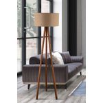 Casa si Gradina - Corpuri si surse de iluminat - Veioze si lampi - Lampadare - Lampadar Opviq, lemn, 140 cm, bej/nuc, 433NUV1519 - Infinity.ro