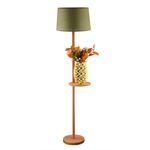 Casa si Gradina - Corpuri si surse de iluminat - Veioze si lampi - Lampadare - Lampadar Opviq, lemn, 150 cm, verde/stejar, 433NUV1520 - Infinity.ro