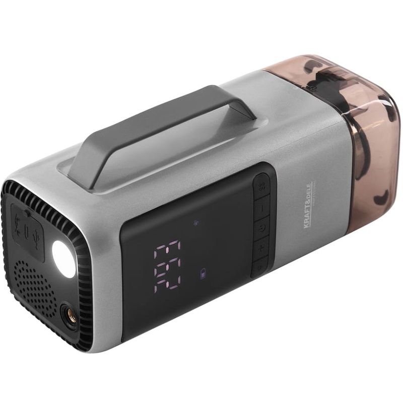 Auto si Moto - Intretinere auto - Aspiratoare auto - Dispozitiv multifunctional auto XD5498 cu aspirator, jump starter, pompa, suflanta, lanterna LED si powerbank - Infinity.ro