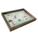 Casa si Gradina - Bucatarie si vesela - Ustensile bucatarie - Tavi servire - Tavă Aberto Design, MDF, 30 x 40 cm, multicolor, 847TRX0206 - Infinity.ro