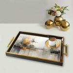 Casa si Gradina - Bucatarie si vesela - Ustensile bucatarie - Tavi servire - Tavă Aberto Design, sticlă, 50 x 29 x 3.5 cm, multicolor, 244KNG1139 - Infinity.ro