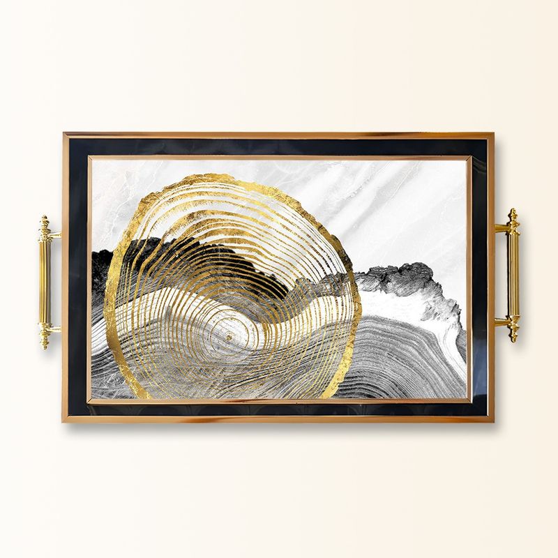 Casa si Gradina - Bucatarie si vesela - Ustensile bucatarie - Tavi servire - Tavă Aberto Design, sticlă, 50 x 29 x 3.5 cm, multicolor, 244KNG1148 - Infinity.ro