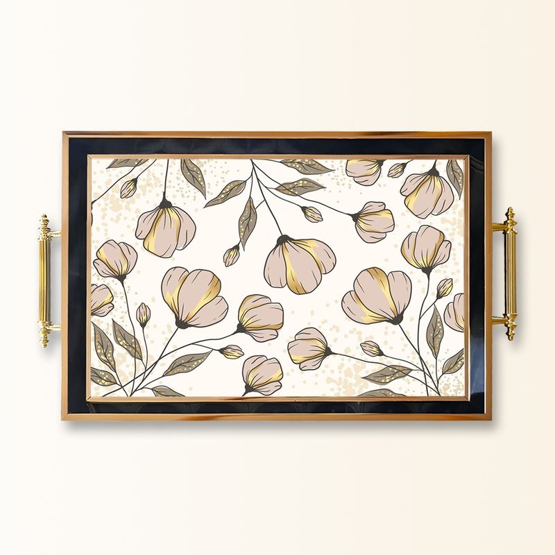 Casa si Gradina - Bucatarie si vesela - Ustensile bucatarie - Tavi servire - Tavă Aberto Design, sticlă, 50 x 29 x 3.5 cm, multicolor, 244KNG1154 - Infinity.ro