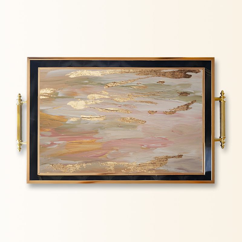Casa si Gradina - Bucatarie si vesela - Ustensile bucatarie - Tavi servire - Tavă Aberto Design, sticlă, 50 x 29 x 3.5 cm, multicolor, 244KNG1180 - Infinity.ro
