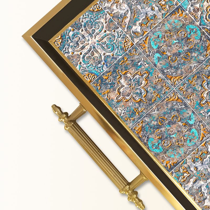 Casa si Gradina - Bucatarie si vesela - Ustensile bucatarie - Tavi servire - Tavă Aberto Design, sticlă, 50 x 29 x 3.5 cm, multicolor, 244KNG1185 - Infinity.ro