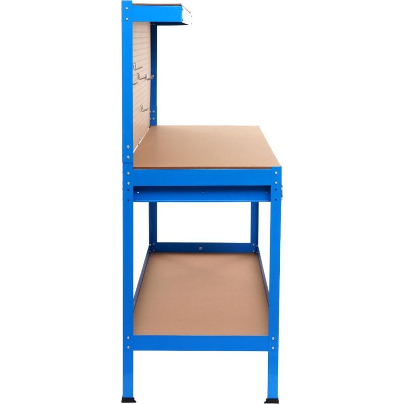 Casa si Gradina - Constructii - Scule de mana si unelte - Mese si bancuri de lucru - Masa de lucru pentru atelier XD640, 1200 x 600 mm, cu sertar, panou pentru scule si raft inferior 80 kg - Infinity.ro