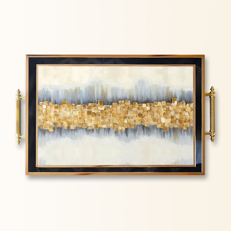 Casa si Gradina - Bucatarie si vesela - Ustensile bucatarie - Tavi servire - Tavă Aberto Design, sticlă, 50 x 29 x 3.5 cm, multicolor, 244KNG1183 - Infinity.ro