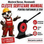 Casa si Gradina - Constructii - Scule profesionale - Scule hidraulice - Cleste sertizare furtunuri si tevi 8–30 mm 2T XD3371 – presa manuala pentru conducte - Infinity.ro