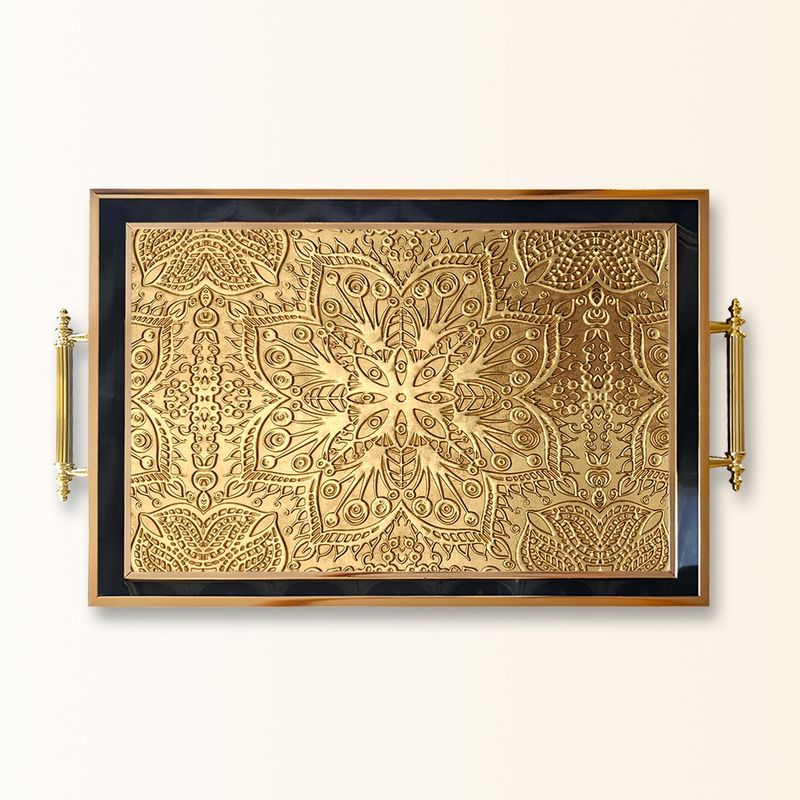 Casa si Gradina - Bucatarie si vesela - Ustensile bucatarie - Tavi servire - Tavă Aberto Design, sticlă, 50 x 29 x 3.5 cm, multicolor, 244KNG1184 - Infinity.ro