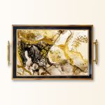 Casa si Gradina - Bucatarie si vesela - Ustensile bucatarie - Tavi servire - Tavă Aberto Design, sticlă, 50 x 29 x 3.5 cm, multicolor, 244KNG1196 - Infinity.ro