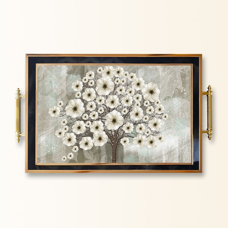 Casa si Gradina - Bucatarie si vesela - Ustensile bucatarie - Tavi servire - Tavă Aberto Design, sticlă, 50 x 29 x 3.5 cm, multicolor, 244KNG1212 - Infinity.ro