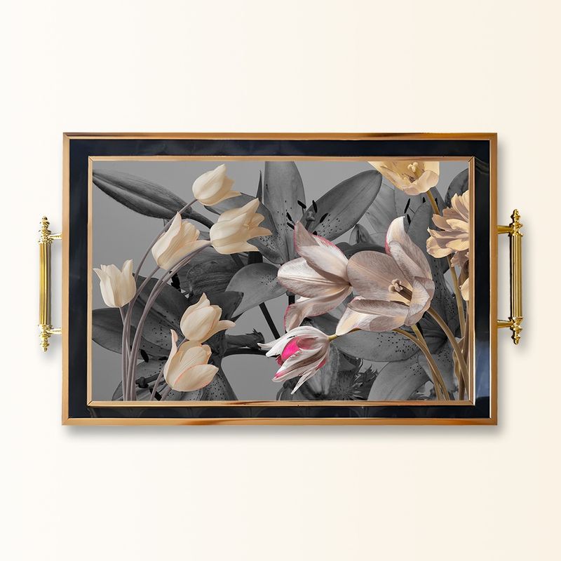 Casa si Gradina - Bucatarie si vesela - Ustensile bucatarie - Tavi servire - Tavă Aberto Design, sticlă, 50 x 29 x 3.5 cm, multicolor, 244KNG1201 - Infinity.ro