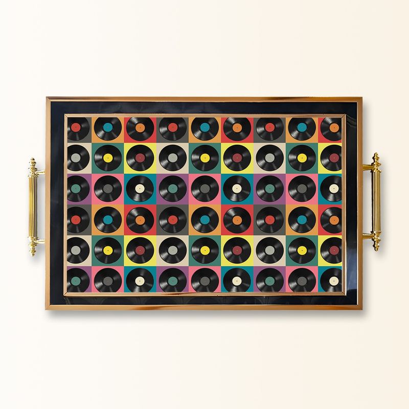 Casa si Gradina - Bucatarie si vesela - Ustensile bucatarie - Tavi servire - Tavă Aberto Design, sticlă, 50 x 29 x 3.5 cm, multicolor, 244KNG1232 - Infinity.ro