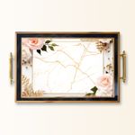 Casa si Gradina - Bucatarie si vesela - Ustensile bucatarie - Tavi servire - Tavă Aberto Design, sticlă, 50 x 29 x 3.5 cm, multicolor, 244KNG1235 - Infinity.ro