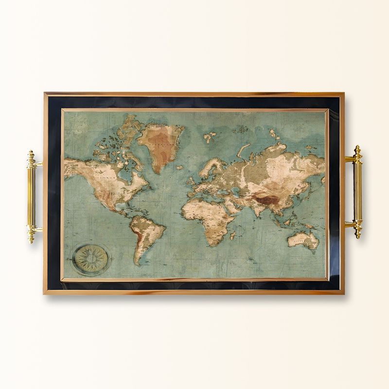 Casa si Gradina - Bucatarie si vesela - Ustensile bucatarie - Tavi servire - Tavă Aberto Design, sticlă, 50 x 29 x 3.5 cm, multicolor, 244KNG1265 - Infinity.ro