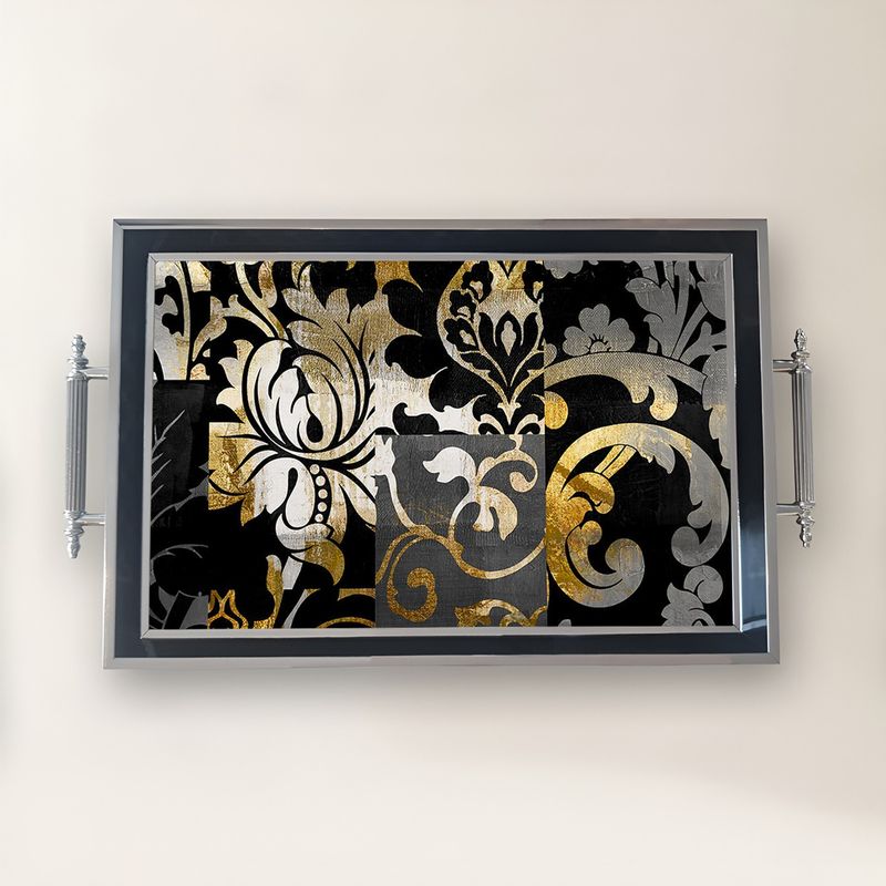 Casa si Gradina - Bucatarie si vesela - Ustensile bucatarie - Tavi servire - Tavă Aberto Design, sticlă, 50 x 29 x 3.5 cm, multicolor, 244KNG1281 - Infinity.ro