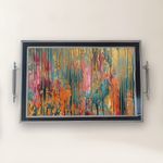 Casa si Gradina - Bucatarie si vesela - Ustensile bucatarie - Tavi servire - Tavă Aberto Design, sticlă, 50 x 29 x 3.5 cm, multicolor, 244KNG1282 - Infinity.ro