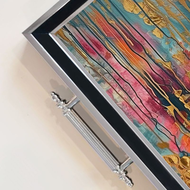 Casa si Gradina - Bucatarie si vesela - Ustensile bucatarie - Tavi servire - Tavă Aberto Design, sticlă, 50 x 29 x 3.5 cm, multicolor, 244KNG1282 - Infinity.ro