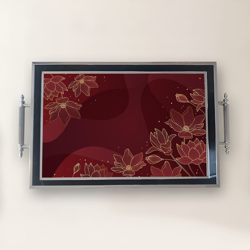 Casa si Gradina - Bucatarie si vesela - Ustensile bucatarie - Tavi servire - Tavă Aberto Design, sticlă, 50 x 29 x 3.5 cm, multicolor, 244KNG1278 - Infinity.ro