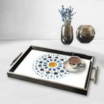 Casa si Gradina - Bucatarie si vesela - Ustensile bucatarie - Tavi servire - Tavă Aberto Design, sticlă, 50 x 29 x 3.5 cm, multicolor, 244KNG1301 - Infinity.ro