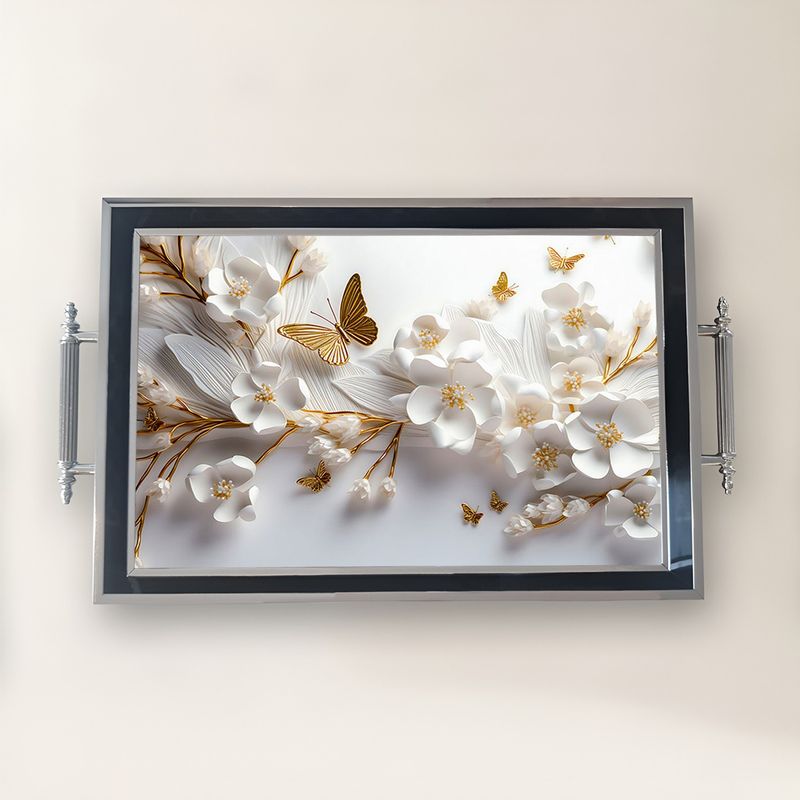 Casa si Gradina - Bucatarie si vesela - Ustensile bucatarie - Tavi servire - Tavă Aberto Design, sticlă, 50 x 29 x 3.5 cm, multicolor, 244KNG1310 - Infinity.ro