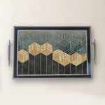Casa si Gradina - Bucatarie si vesela - Ustensile bucatarie - Tavi servire - Tavă Aberto Design, sticlă, 50 x 29 x 3.5 cm, multicolor, 244KNG1345 - Infinity.ro
