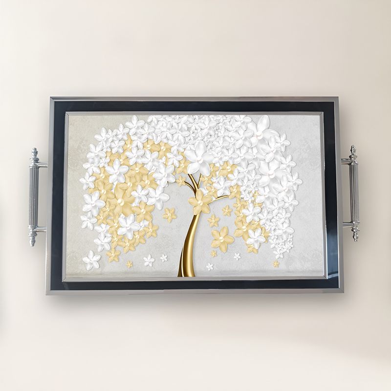 Casa si Gradina - Bucatarie si vesela - Ustensile bucatarie - Tavi servire - Tavă Aberto Design, sticlă, 50 x 29 x 3.5 cm, multicolor, 244KNG1353 - Infinity.ro