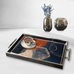 Casa si Gradina - Bucatarie si vesela - Ustensile bucatarie - Tavi servire - Tavă Aberto Design, sticlă, 50 x 29 x 3.5 cm, multicolor, 244KNG1371 - Infinity.ro