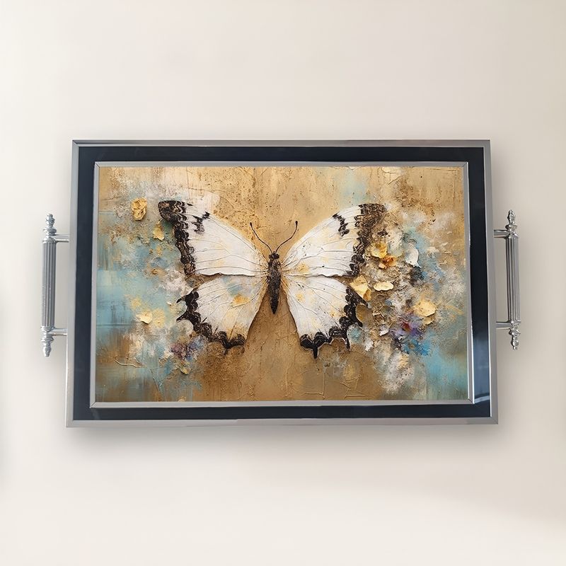 Casa si Gradina - Bucatarie si vesela - Ustensile bucatarie - Tavi servire - Tavă Aberto Design, sticlă, 50 x 29 x 3.5 cm, multicolor, 244KNG1387 - Infinity.ro
