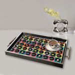 Casa si Gradina - Bucatarie si vesela - Ustensile bucatarie - Tavi servire - Tavă Aberto Design, sticlă, 50 x 29 x 3.5 cm, multicolor, 244KNG1404 - Infinity.ro