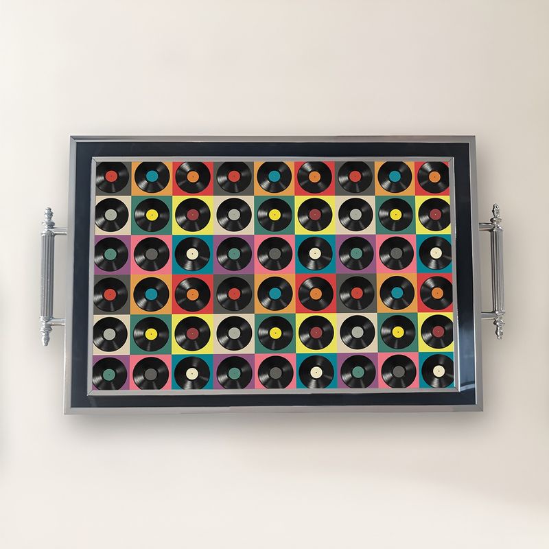 Casa si Gradina - Bucatarie si vesela - Ustensile bucatarie - Tavi servire - Tavă Aberto Design, sticlă, 50 x 29 x 3.5 cm, multicolor, 244KNG1404 - Infinity.ro