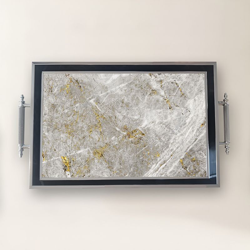 Casa si Gradina - Bucatarie si vesela - Ustensile bucatarie - Tavi servire - Tavă Aberto Design, sticlă, 50 x 29 x 3.5 cm, multicolor, 244KNG1417 - Infinity.ro