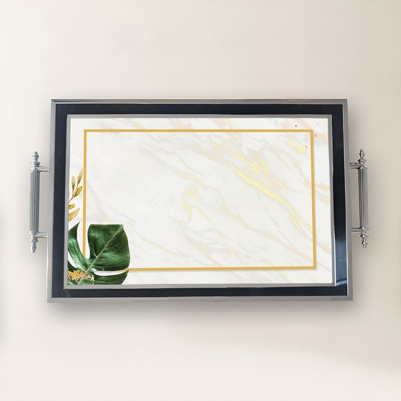 Casa si Gradina - Bucatarie si vesela - Ustensile bucatarie - Tavi servire - Tavă Aberto Design, sticlă, 50 x 29 x 3.5 cm, multicolor, 244KNG1416 - Infinity.ro