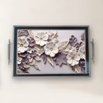 Casa si Gradina - Bucatarie si vesela - Ustensile bucatarie - Tavi servire - Tavă Aberto Design, sticlă, 50 x 29 x 3.5 cm, multicolor, 244KNG1399 - Infinity.ro