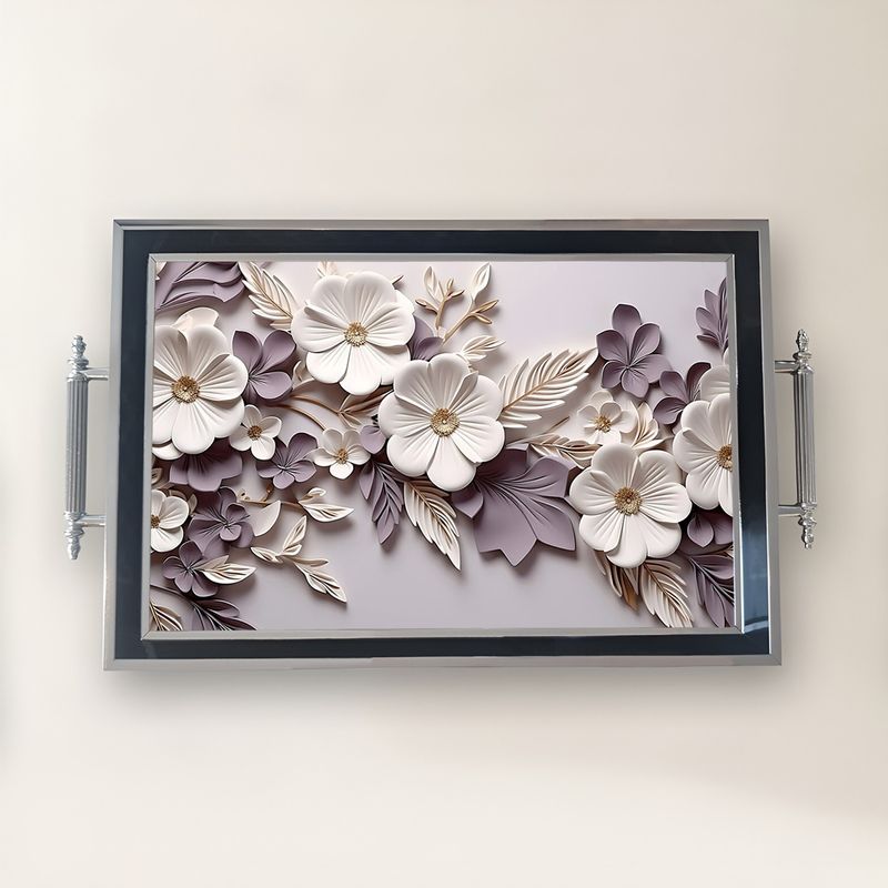 Casa si Gradina - Bucatarie si vesela - Ustensile bucatarie - Tavi servire - Tavă Aberto Design, sticlă, 50 x 29 x 3.5 cm, multicolor, 244KNG1399 - Infinity.ro