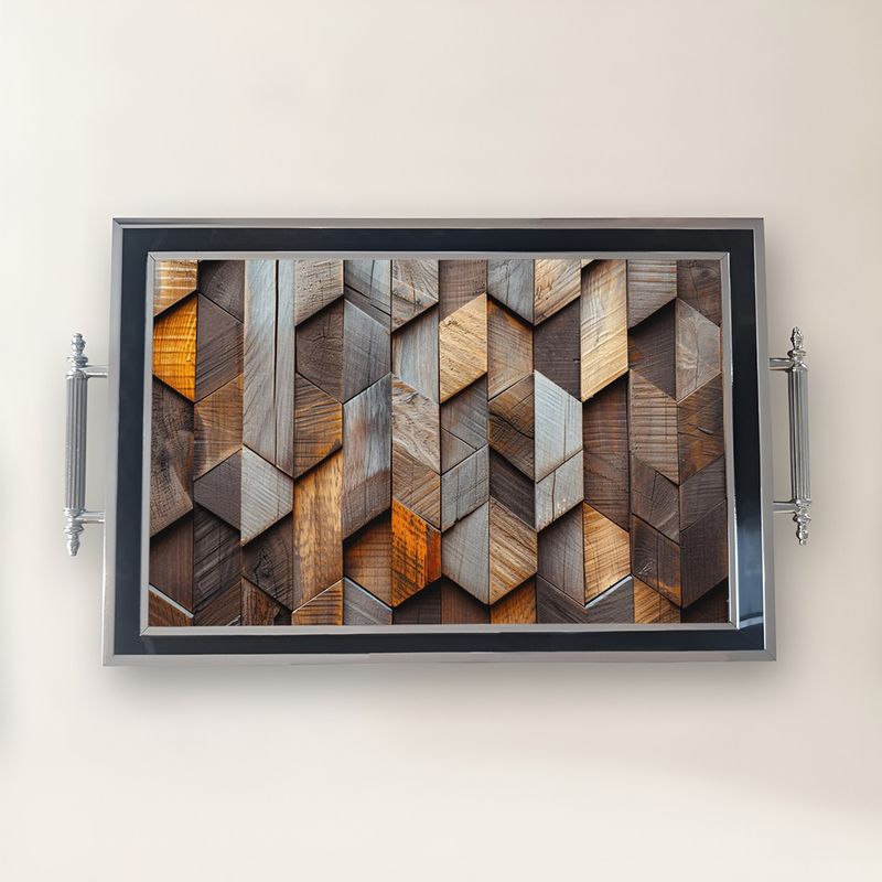 Casa si Gradina - Bucatarie si vesela - Ustensile bucatarie - Tavi servire - Tavă Aberto Design, sticlă, 50 x 29 x 3.5 cm, multicolor, 244KNG1398 - Infinity.ro