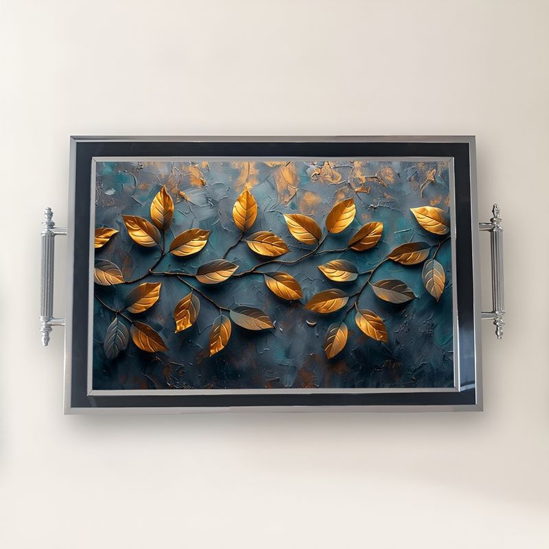 Casa si Gradina - Bucatarie si vesela - Ustensile bucatarie - Tavi servire - Tavă Aberto Design, sticlă, 50 x 29 x 3.5 cm, multicolor, 244KNG1420 - Infinity.ro