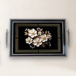 Casa si Gradina - Bucatarie si vesela - Ustensile bucatarie - Tavi servire - Tavă Aberto Design, sticlă, 50 x 29 x 3.5 cm, multicolor, 244KNG1430 - Infinity.ro