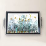 Casa si Gradina - Bucatarie si vesela - Ustensile bucatarie - Tavi servire - Tavă Aberto Design, sticlă, 50 x 29 x 3.5 cm, multicolor, 244KNG1436 - Infinity.ro