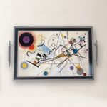 Casa si Gradina - Bucatarie si vesela - Ustensile bucatarie - Tavi servire - Tavă Aberto Design, sticlă, 50 x 29 x 3.5 cm, multicolor, 244KNG1435 - Infinity.ro