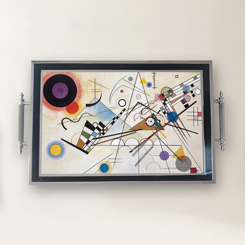 Casa si Gradina - Bucatarie si vesela - Ustensile bucatarie - Tavi servire - Tavă Aberto Design, sticlă, 50 x 29 x 3.5 cm, multicolor, 244KNG1435 - Infinity.ro