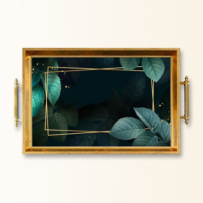 Casa si Gradina - Bucatarie si vesela - Ustensile bucatarie - Tavi servire - Tavă Aberto Design, sticlă, 50 x 29 x 3.5 cm, multicolor, 244KNG1458 - Infinity.ro
