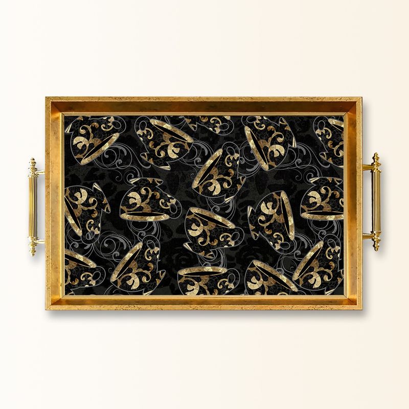 Casa si Gradina - Bucatarie si vesela - Ustensile bucatarie - Tavi servire - Tavă Aberto Design, sticlă, 50 x 29 x 3.5 cm, multicolor, 244KNG1454 - Infinity.ro