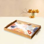 Casa si Gradina - Bucatarie si vesela - Ustensile bucatarie - Tavi servire - Tavă Aberto Design, sticlă, 50 x 29 x 3.5 cm, multicolor, 244KNG1466 - Infinity.ro