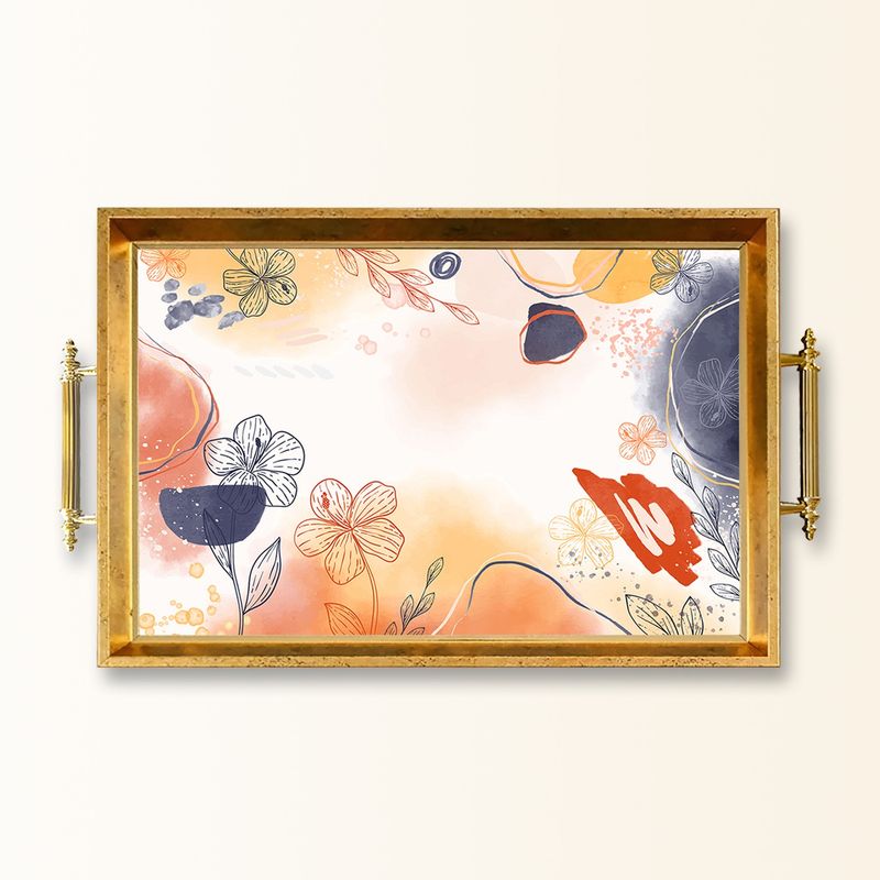 Casa si Gradina - Bucatarie si vesela - Ustensile bucatarie - Tavi servire - Tavă Aberto Design, sticlă, 50 x 29 x 3.5 cm, multicolor, 244KNG1466 - Infinity.ro
