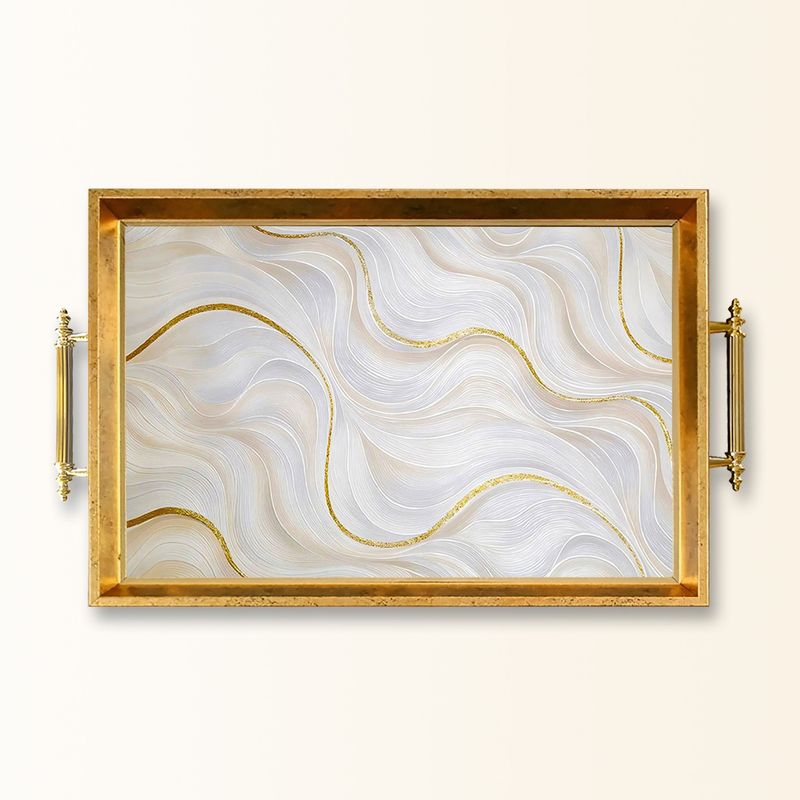 Casa si Gradina - Bucatarie si vesela - Ustensile bucatarie - Tavi servire - Tavă Aberto Design, sticlă, 50 x 29 x 3.5 cm, multicolor, 244KNG1479 - Infinity.ro