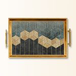 Casa si Gradina - Bucatarie si vesela - Ustensile bucatarie - Tavi servire - Tavă Aberto Design, sticlă, 50 x 29 x 3.5 cm, multicolor, 244KNG1516 - Infinity.ro