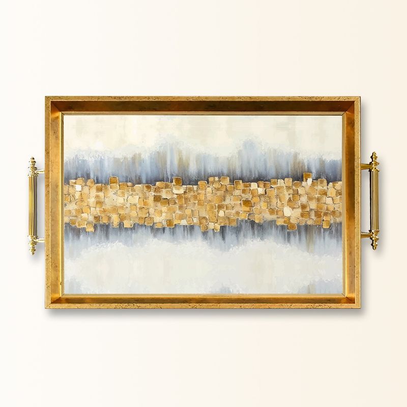 Casa si Gradina - Bucatarie si vesela - Ustensile bucatarie - Tavi servire - Tavă Aberto Design, sticlă, 50 x 29 x 3.5 cm, multicolor, 244KNG1526 - Infinity.ro